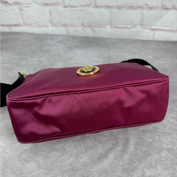 Versace NEW Nylon Palazzo Medusa Shoulder Bag Dahlia - Picture 5 of 16